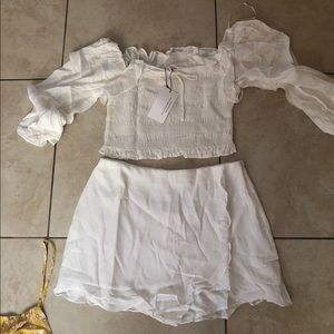 White off the shoulder top